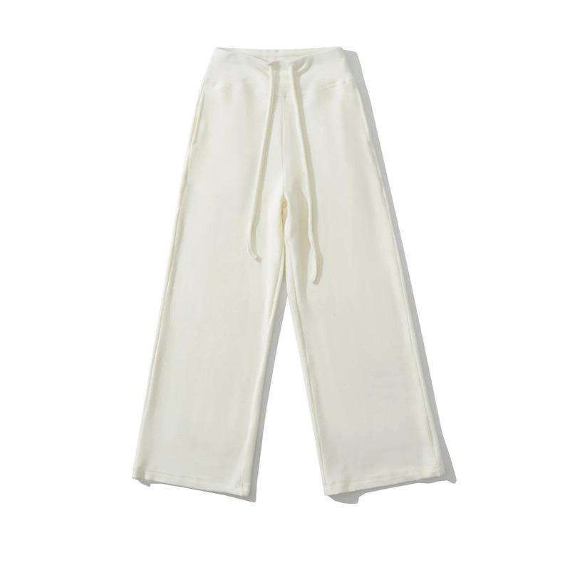 

Women s Mid-Waist Drawstring Sweatpants - Casual, Comfortable, and Versatile for Autumn/Winter Large грязно-белый