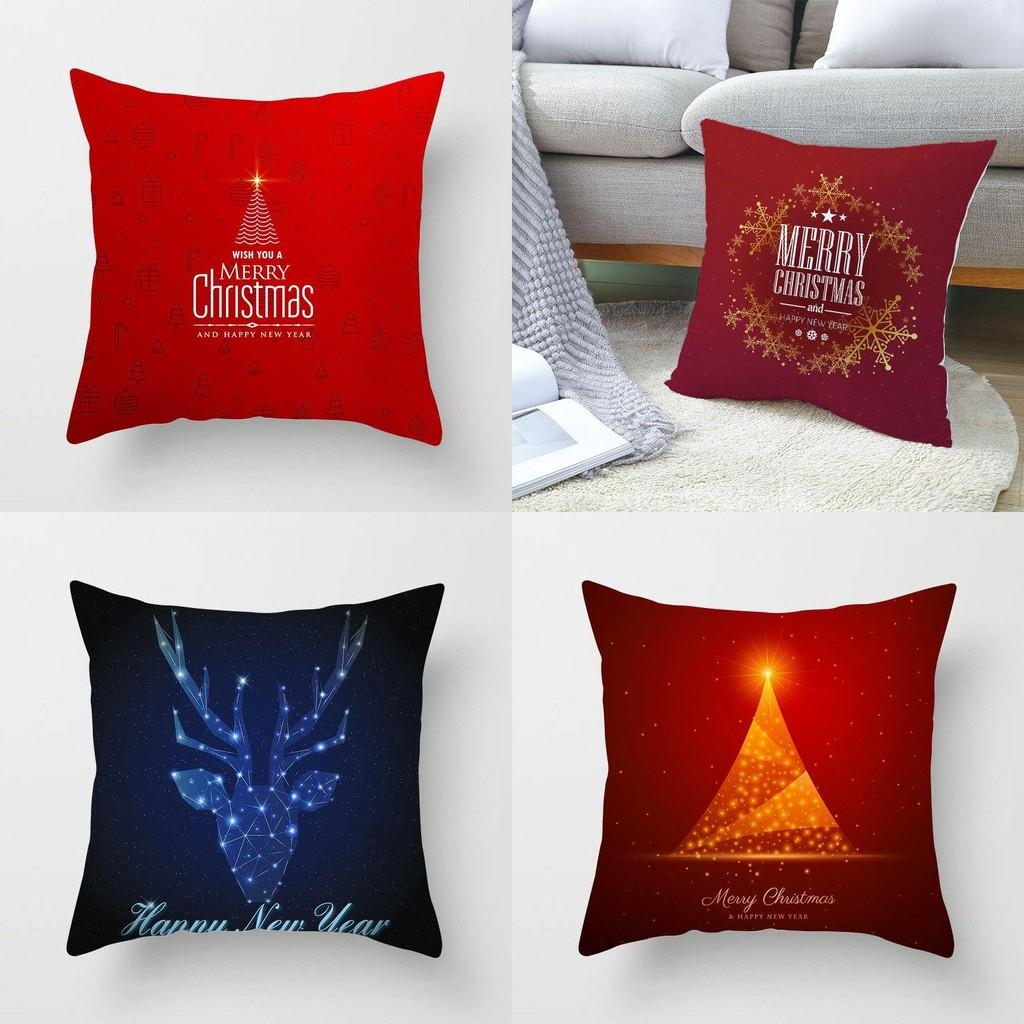 Cozy Christmas Cushion Cover In Soft Peach Skin Velvet For Festive Home Decor