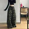 Neue Camouflage-Freizeithosen für Damen, hoch tailliert, modisch, locker geschnitten, figurschmeichelnde Denim-Hosen mit weitem Bein