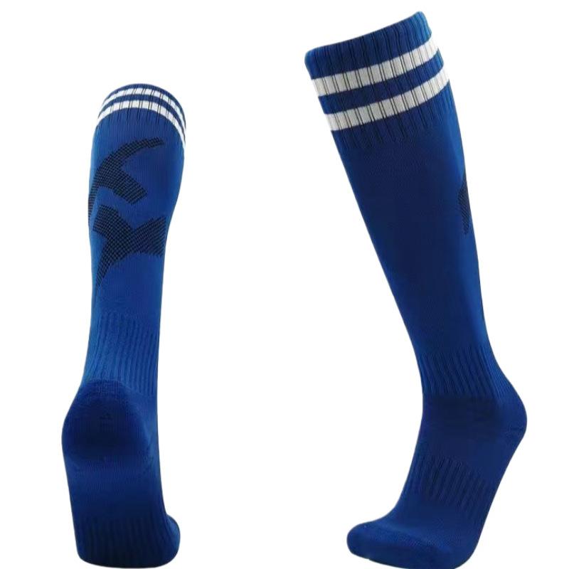 Football Socks, Stockings, Thickened Towel Bottom Socks, Football Adult Sweat-absorbing Non-slip Sports Socks, Striped Over Knee Children