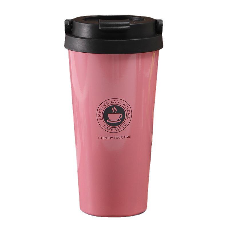 Kreativní izolovaný cestovní hrnek z nerezové oceli s uchem