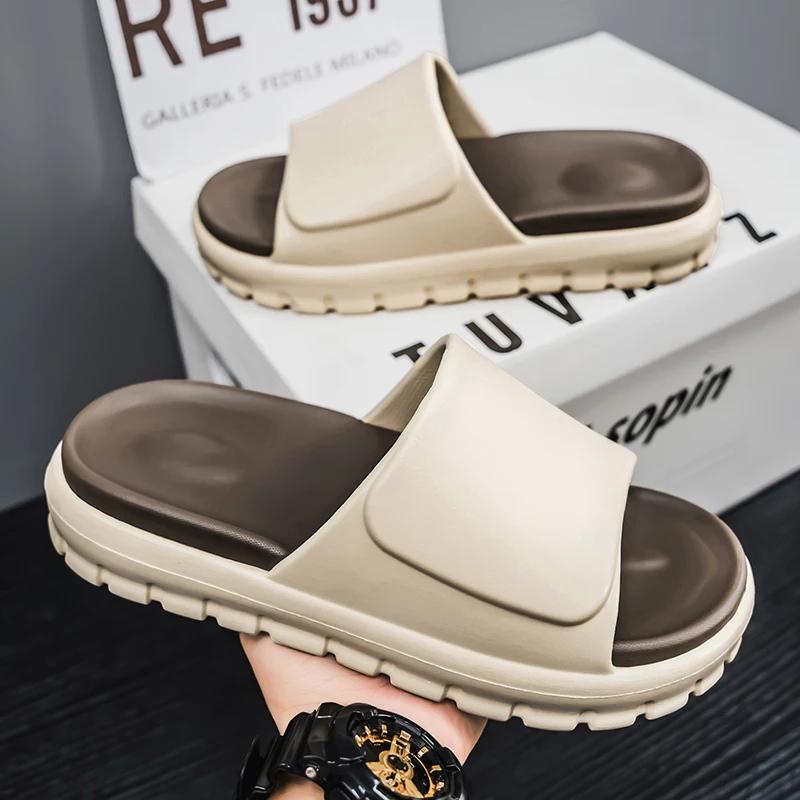 2025 Yazlık Dış Mekan Plaj Sandaletleri Kadın Günlük Ayakkabılar Erkek Parmak Arası Terlikler Erkek Sandalet Markası Kadın Erkek Terlikleri Moda EVA Terlikler