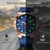 LIGE Luxury Military Men Watch Waterproof Luminous Date Sport Man Wristwatch Chronograph Silicone Strap Quartz Men's Watches+Box