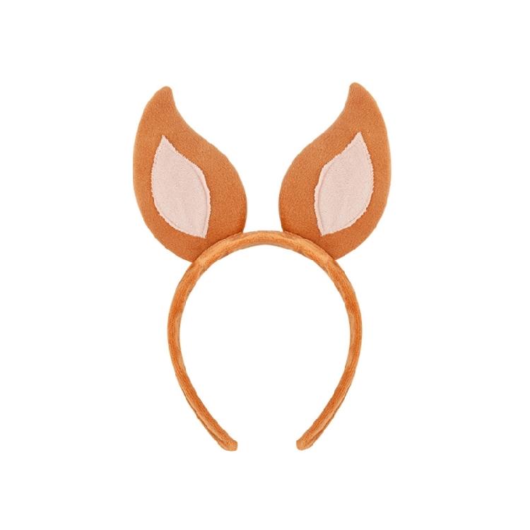 Foxes Ears Headband Plush Tail Bowtie Dogs False Nose Dogs Hair Hoop Set Animals Cosplay Costume Set for Halloween