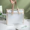 Expandable File Storage Pocket With Built-In Organizer Large Capacity Portable Transparent Waterproof Tote Folder