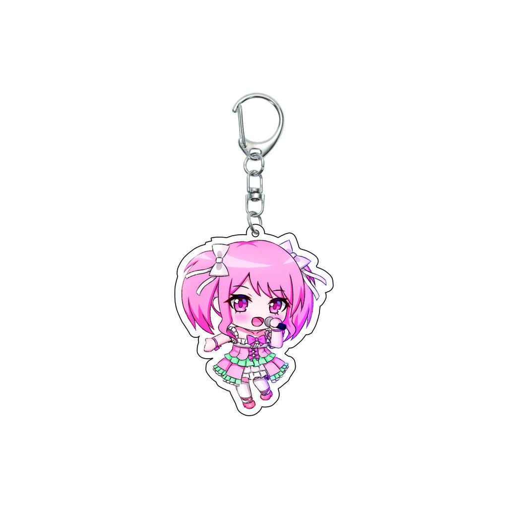 55MM Anime banG Dream Keychain Toyama Kasumi/Saya Yamabuki/Hanazono Tae Key Chain Acrylic Model Plate Christmas Gifts
