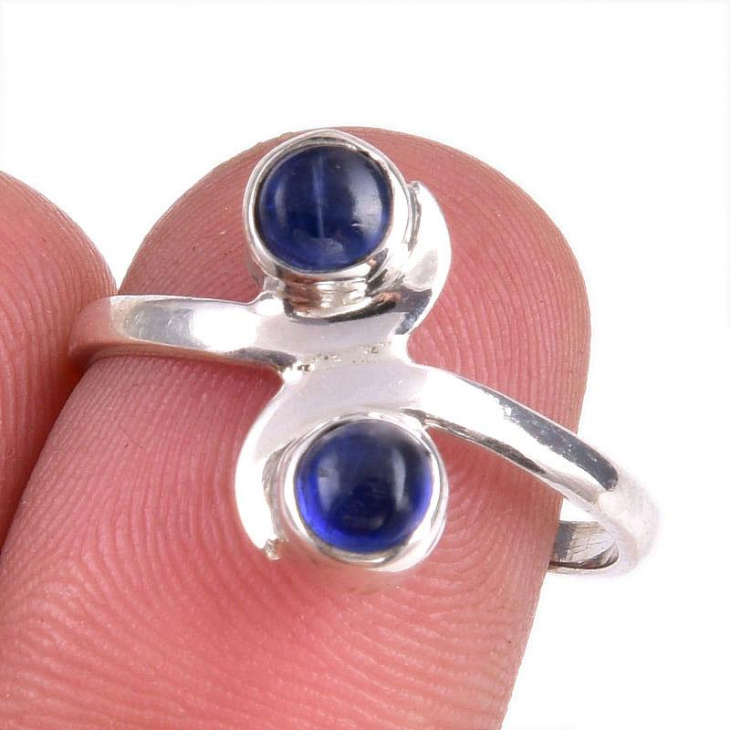 

Natural Kyanite Gemstone Handmade 925 Solid Sterling Silver Gift Ring S.8 F9s72