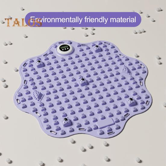 Foot Massager Mat with Timer Feet Pain Relief Muscle Relaxation Foot Reflexology Pad Anti-slip Portable Acupressure Pad Portable Stone Walking