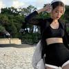 Korean Diving Suit Conservative Swimsuit Warmth Slimming Long-sleeved Women's Surfing Split Water Wood Sunscreen Swimming Clothing