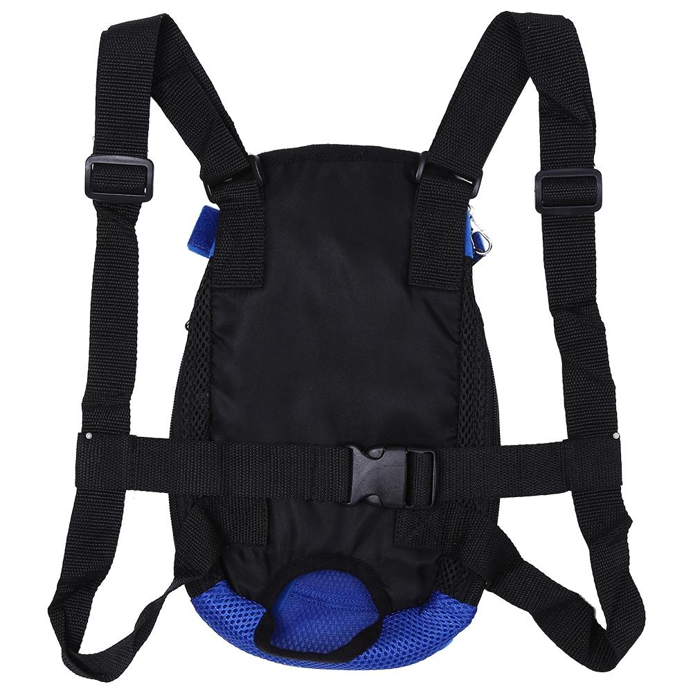 Fashionable Durable Pet Five Holes Backpack Front Chest Tote Carrier Net Bag(Dark Blue S)