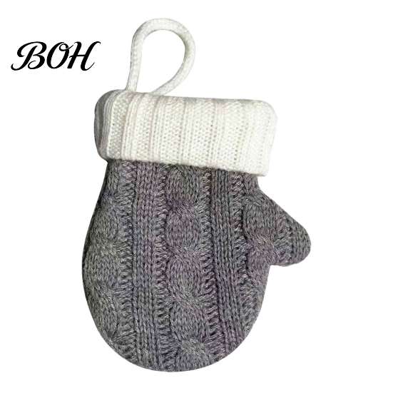 Winter Home Ornament Mini Knitted Christmas Mitten Ornaments, Xmas Glove Hanging Decor, Festive Tableware Flatware Decoration Holders, Knit