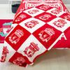 Liverpool FC Fleece Checkerboard Blanket