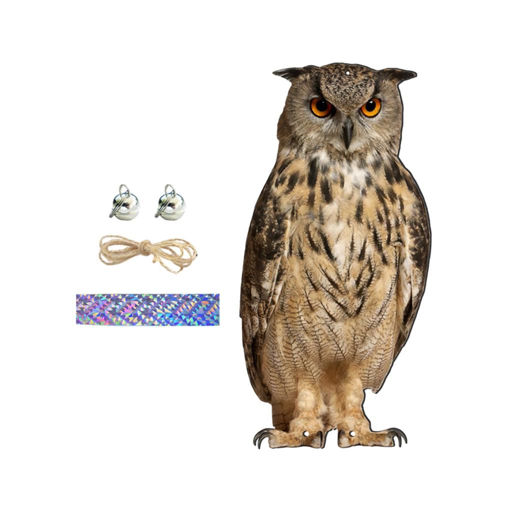 Fake Owl Realistic Decoration Owl Scarecrow Bird Scarer Fake Owl Statue Decoy for Garden Decor Rooftops Outdoor Yard