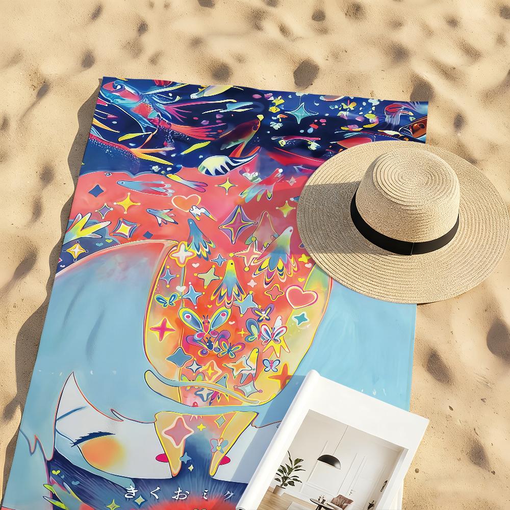 Singer K-Kikuo Towel Sports Quick Dry Travel Camping Gear Sandproof Soft Light Large Beach Towel