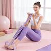 Pedal Resistance Band with Handle 6-Tube Pedal Ankle Puller Elastic Sit-up Pull Rope Men Women Yoga Pedal Workout Band Exercise Equipment