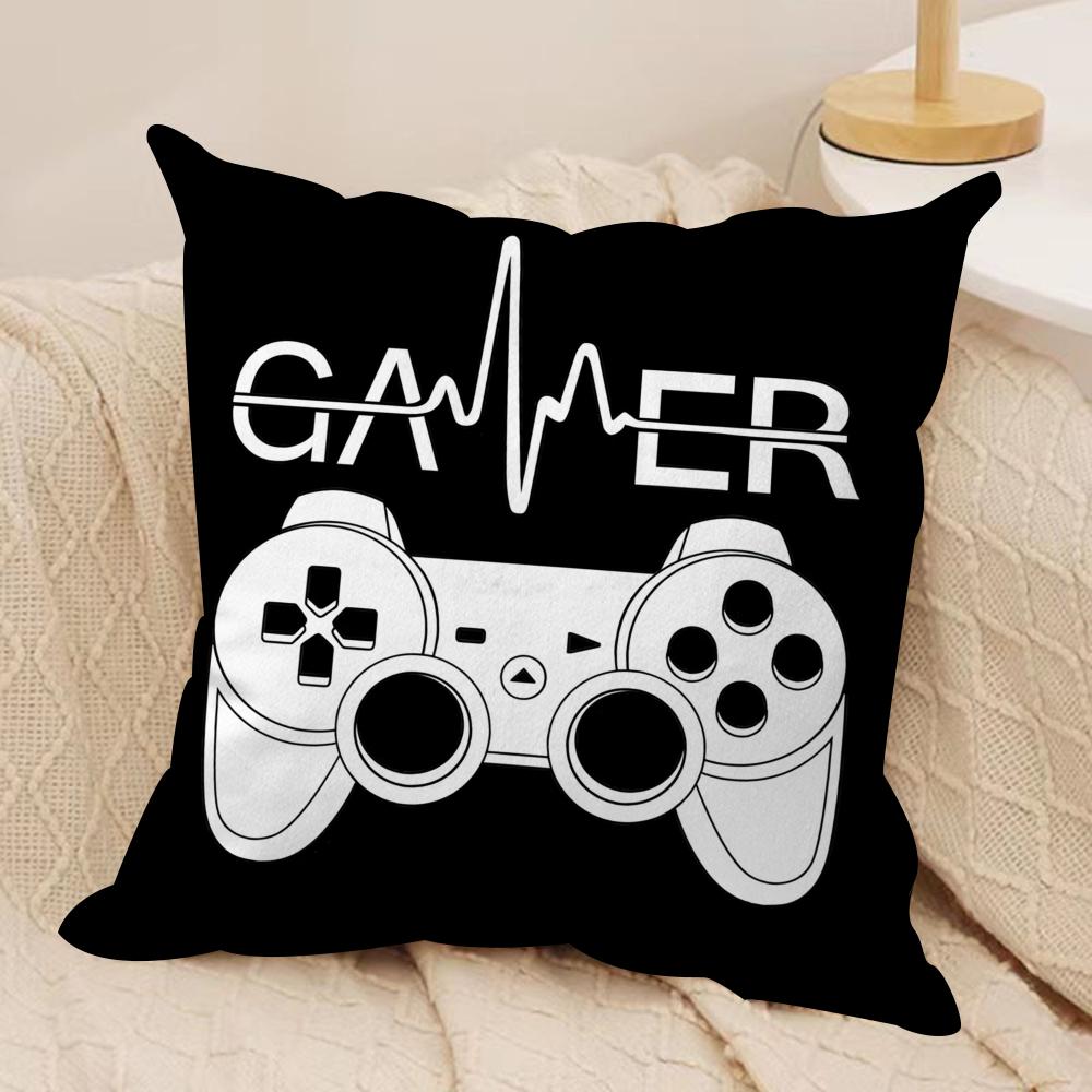 Decor TV Game Fan Style Cushion Cover Soft Plush Fabric Double-Sided Printed Sofa Cushion Cover for All Seasons Home Decor Gift