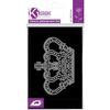 Transfert thermocollant clou et strass Couronne 9x12,9 cm