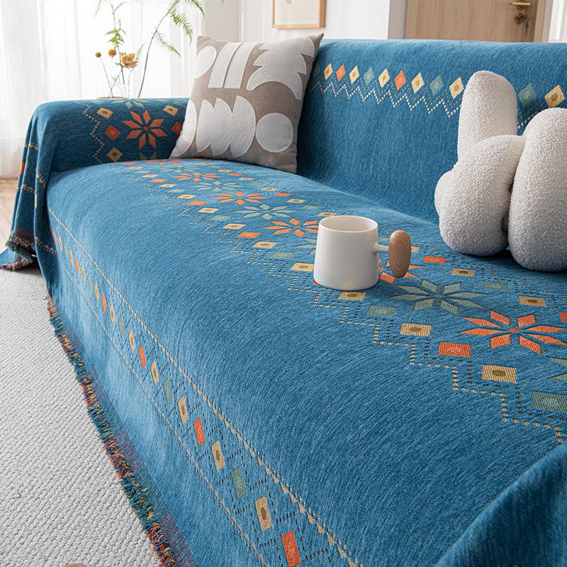 Nordic Minimalist Style Sofa Towel Full Cover Cloth Chenille Non-Slip All-Inclusive Sofa Cover Universal Cover Four Seasons Universal