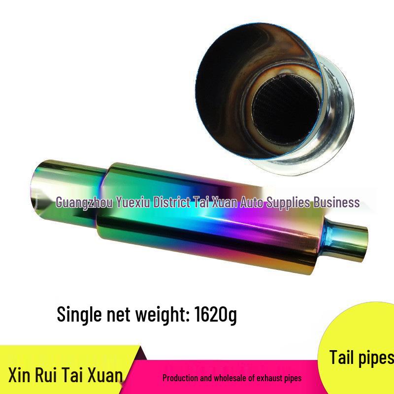 Universal Car & Motorcycle Tailpipe: Colorful Stainless Steel Rear Modification