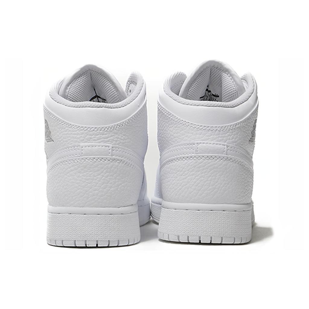 New Jordan 1 Mid White Pure Platinum 2018 GS 554725-109