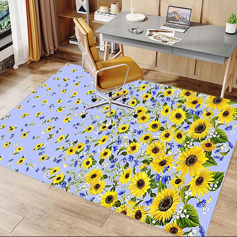 1PC Sunflowers Flowers Extra Large Non-Slip Floor carpet, Office, family, bedroom, Studio Large Area Rug,Longlasting Material-J0352