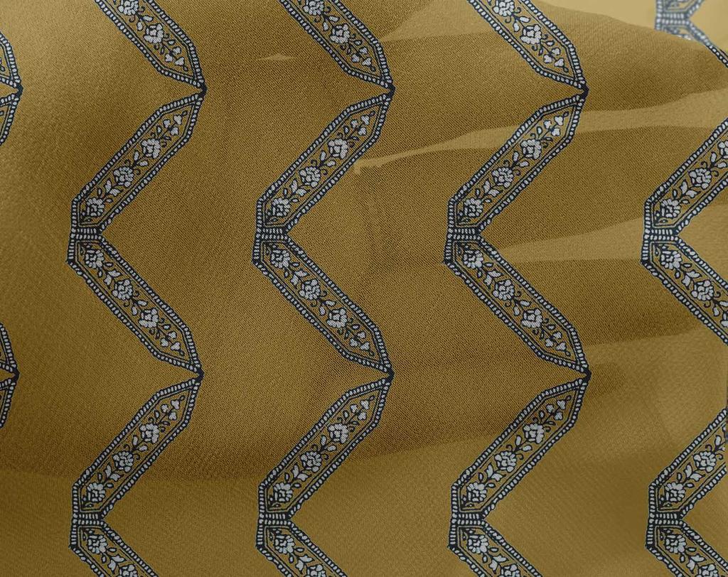 oneOone Georgette Viscose Dark Mustard Fabric Block Sewing Craft Projects Fabric Prints By Yard 42 Inch