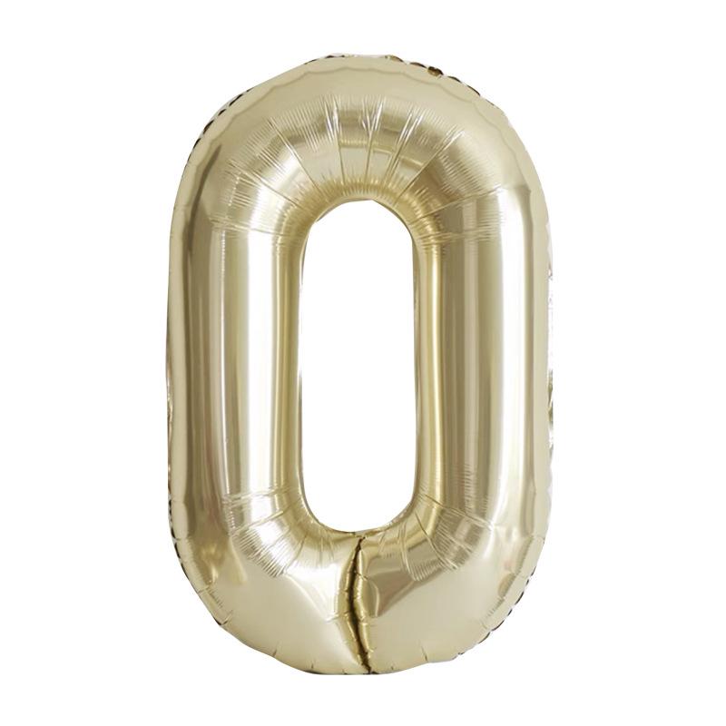 32-Inch Body Shaping Numeric Balloons - Gold & Silver, Floating Birthday & Celebration Decor