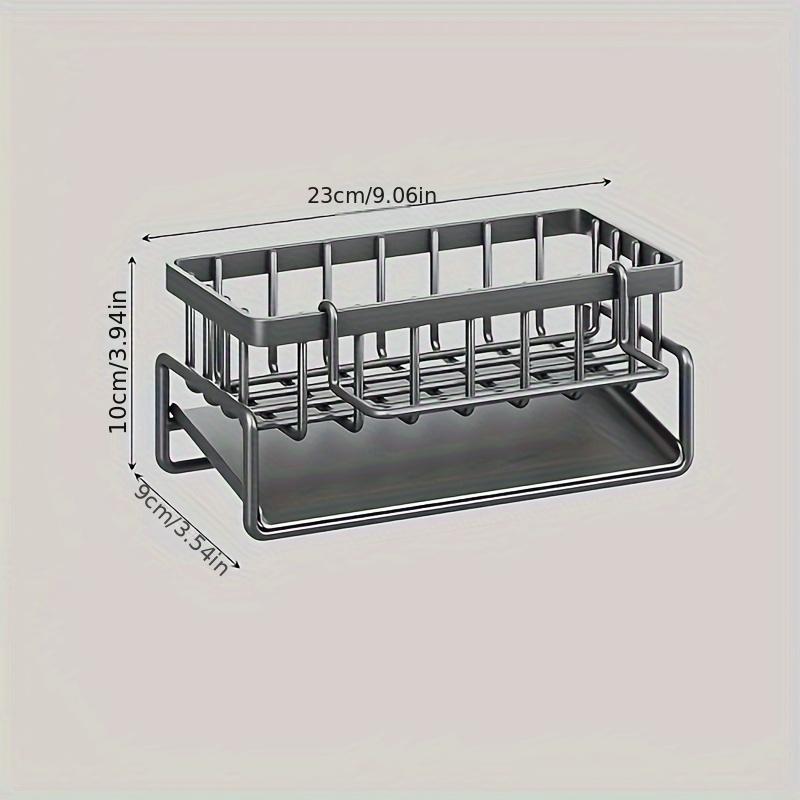 1pc Kitchen and Household Drain Rack, Wall Mounted Multifunctional Drain Rack, New Multi-layer Carbon Steel Cloth Storage Rack