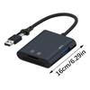 Fast Speed USB3.0 Card Reader with Double USB A and USB C Plugs for TF Cards Aluminum Housing No Driver Required