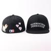 New niche trendy brand letter embroidered baseball cap European and American personality hip hop flat brim cap