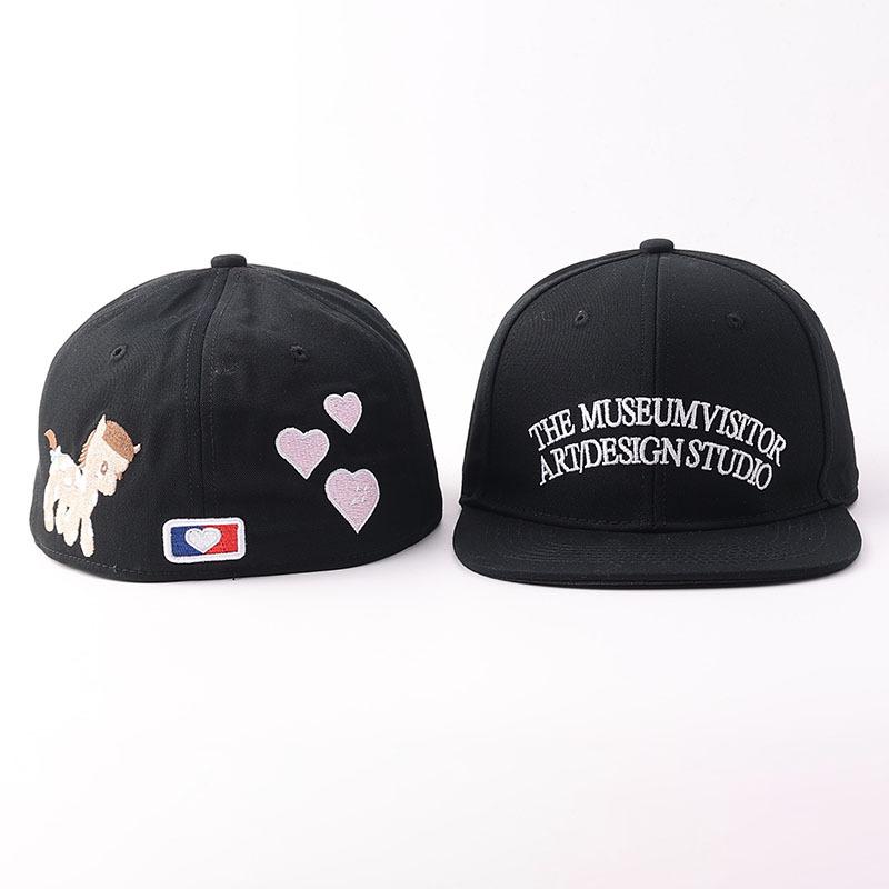 New niche trendy brand letter embroidered baseball cap European and American personality hip hop flat brim cap