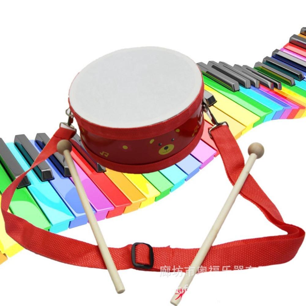 Animal Pattern Children's Drum Toy Double Sided Kids Hand Drum Musical Instrument Toy  Percussion