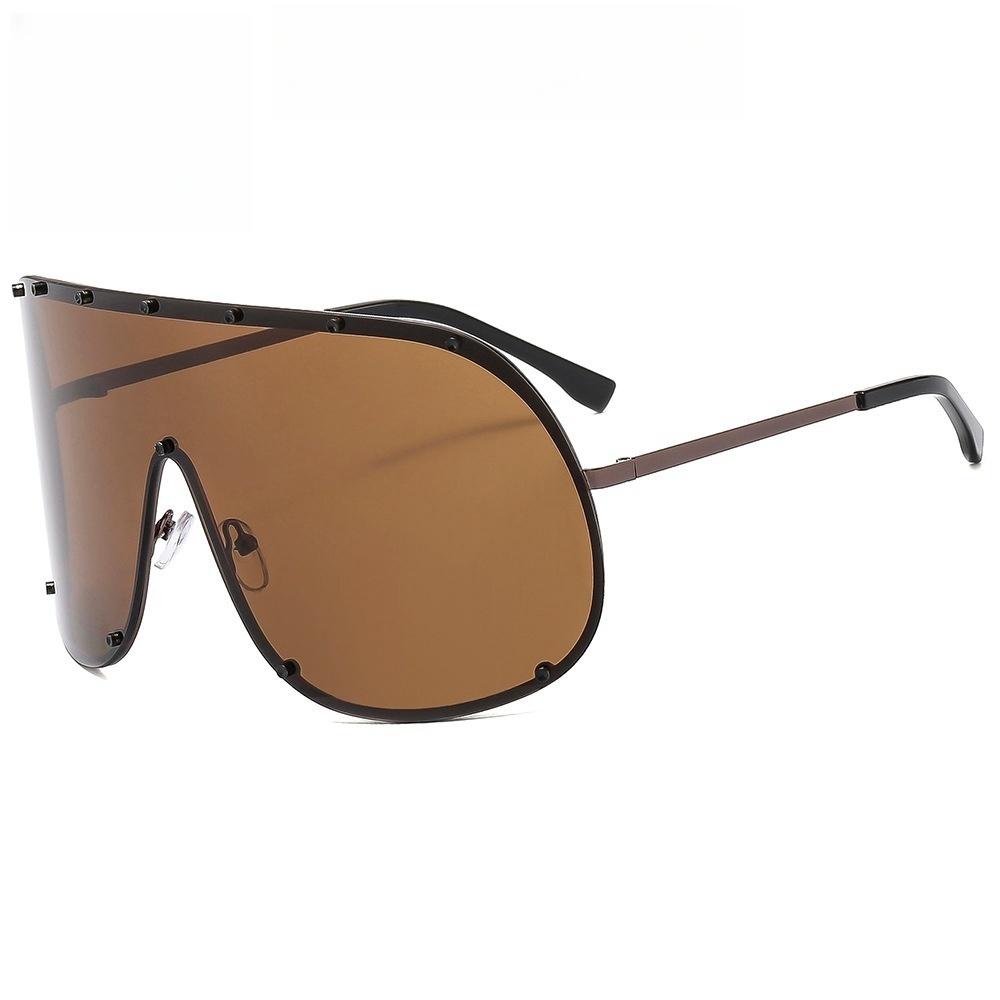 Fashion Oversized Luxury Sunglasses For Women Men Modern One-Piece Lens Frame High Quality Sun Glasses Shades UV400 Eyeglasses