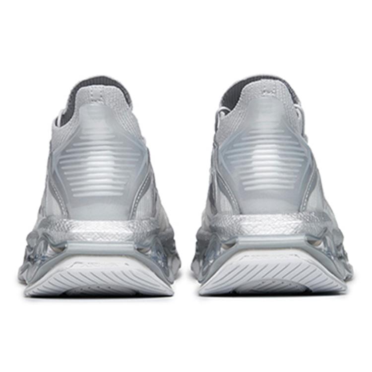 New Anta Running Collection Cushioned Anti Slip And Wear Resistant Lightweight Low Top Running Shoes Men's Silver 112215559-5