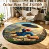 Round Rug Custom NamePaddington Pattern Non Slip Carpet Home Floor Decor