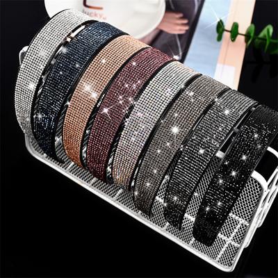 Damen Elegant 2,5cm Strass Haarband Dame Rutschfest Haarschmuck Stirnband Gezahnter Haarreif Kristall Mode Haaraccessoires