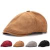 Temperament Suede Forward Hat Women's Autumn and Winter Design Sense Big Head No Eh Duck Tongue Beret