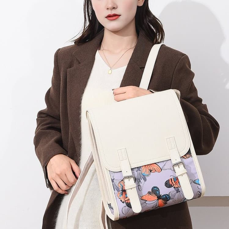 Rucksack Damen Vintage College-Stil Rucksack mit großem Fassungsvermögen