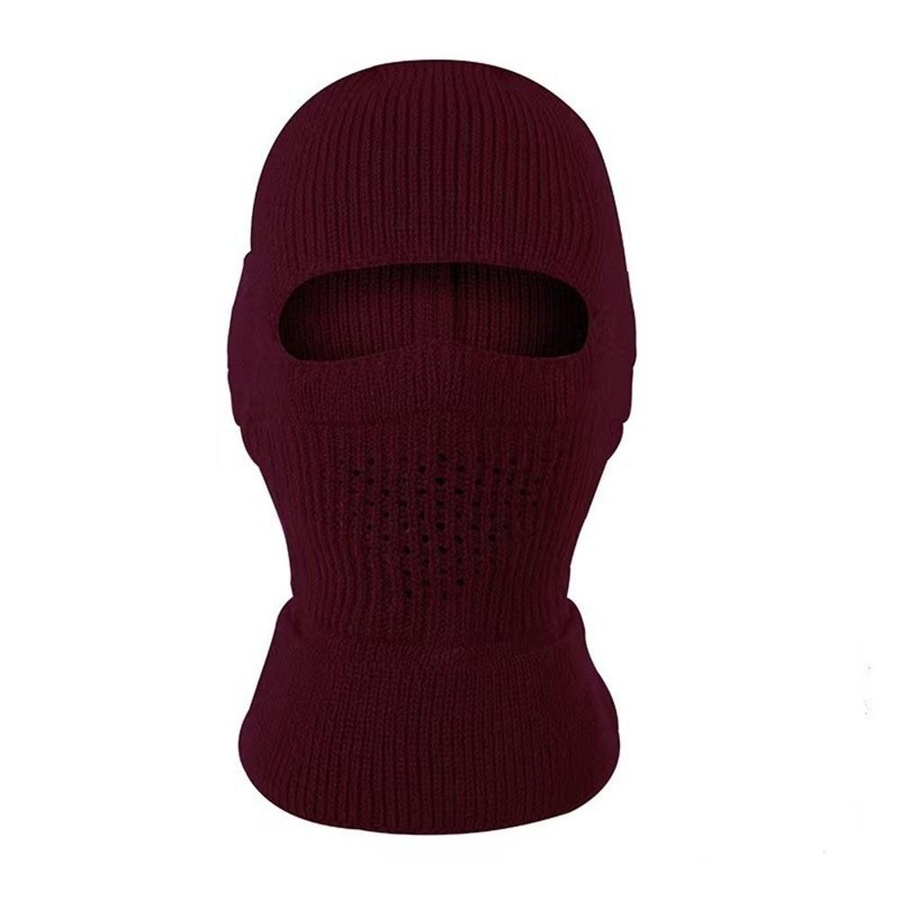 Keep Warm Balaclava Hat Thickened Warm Hat New Neck Mask Hat  Winter вино красного
