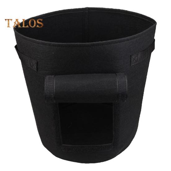 Potato Grow Bag Garden Planter Pot with Window Fastener Tape Flap Handle Design Easy Mobility Thick Double-layer Planting Bag