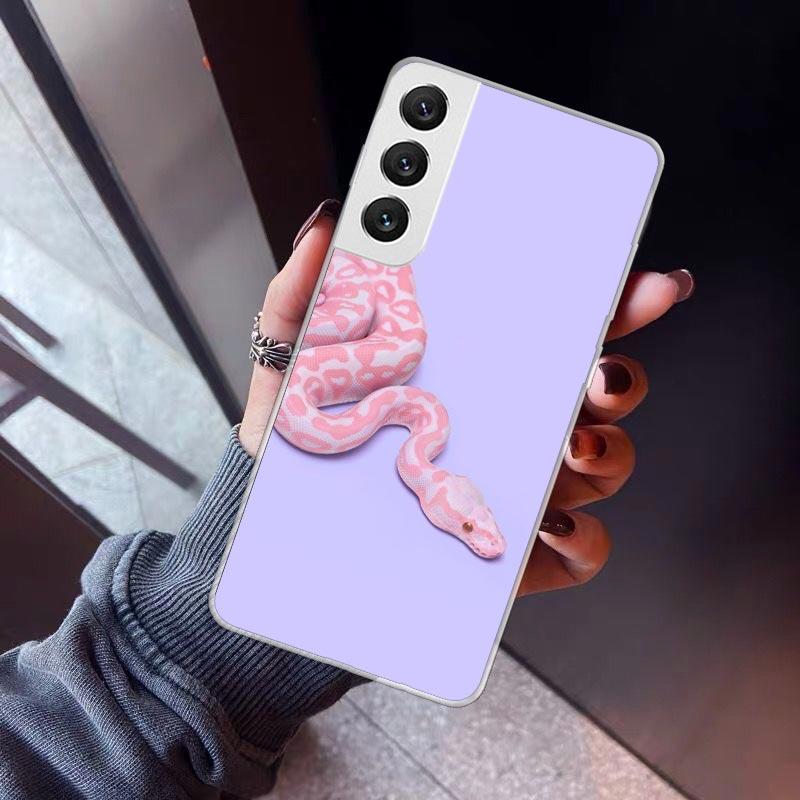 Animal Leather Snake Scales Phone Case For Samsung Galaxy S26 S25 Edge S24 S23 Ultra S22 Plus S21 S20 FE Soft TPU Back Cover Fun