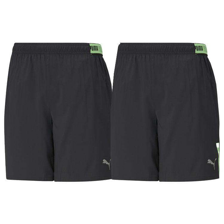 Puma Run Lite Woven Loose Breathable Five-Point Running Shorts Men shorts Black 520222-01
