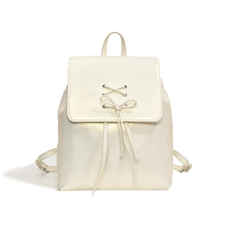 

Сумка через плечо с бантом, женский новый модный рюкзак, милая портативная сумка через плечо, школьная сумка Small белый