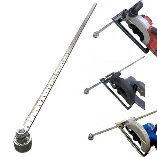 Precision Measuring Positioning Caliper Adjustable Stainless Steel Circular Saws Clamp Accurate Wood Cutting Guide Rail Tool