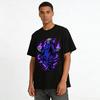 Dark Style Skull Ghost Flame Print Trendy Casual Top Pure Cotton T-shirt