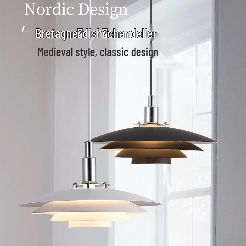 Adjustable Retractable Nordic Pendant Light - Creative Bar Island Flying Saucer Design