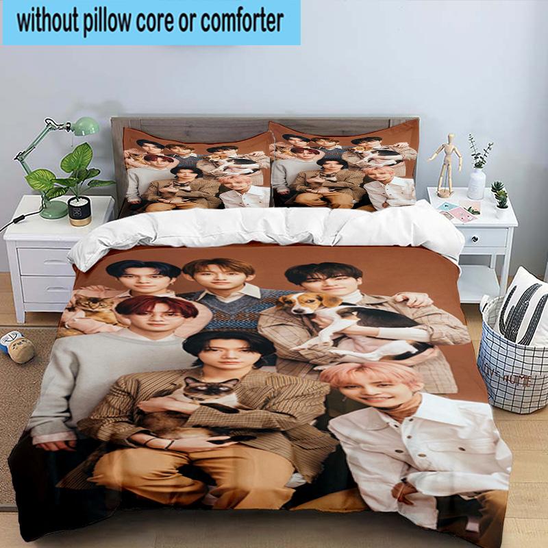 3PCS Kpop music 3pcs Bedding,Including 3PCS Duvet Cover And 2pcs Pillowcases Perfect for Christmas,Ideal for Bedroom, Dormitory