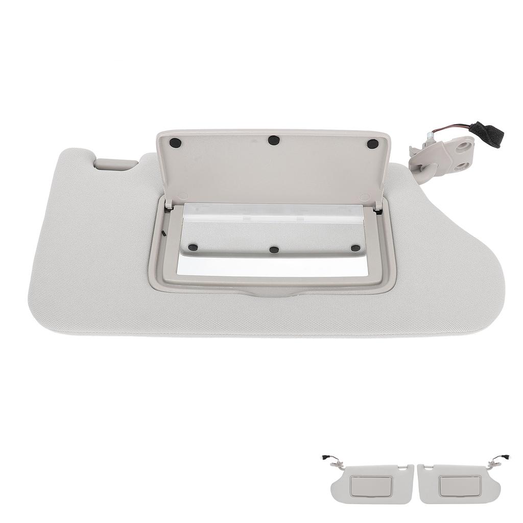 Sun Visor Replacement with Mirror and Makeup Light Stylish Grey Effective Sun Shielding Visor Board 