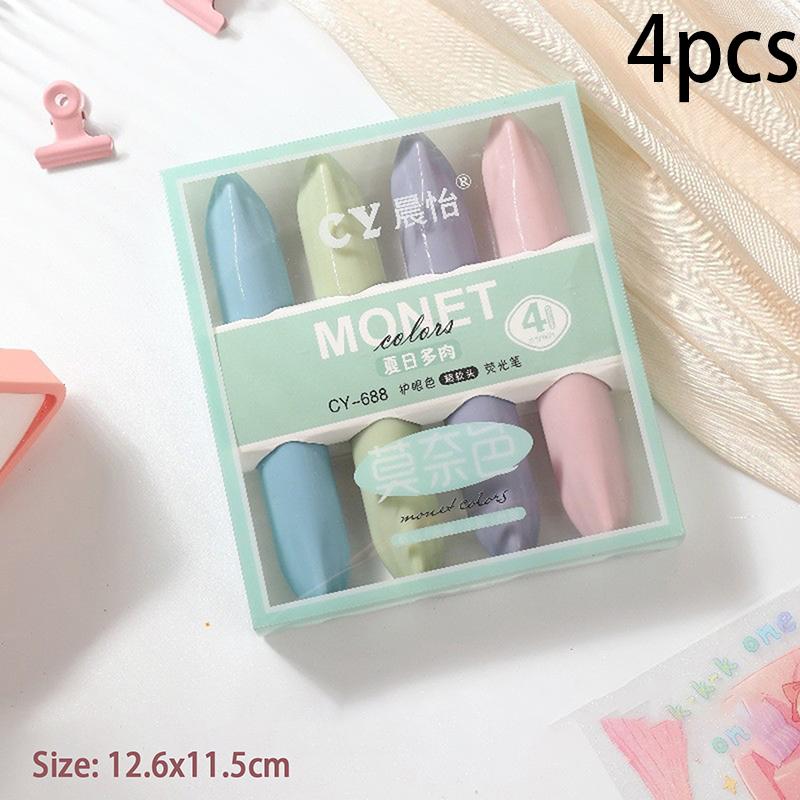 

4 шт. креативные милые маркеры Monet Colors для офиса и школы, кавайные ручки для рисования, счетов, граффити