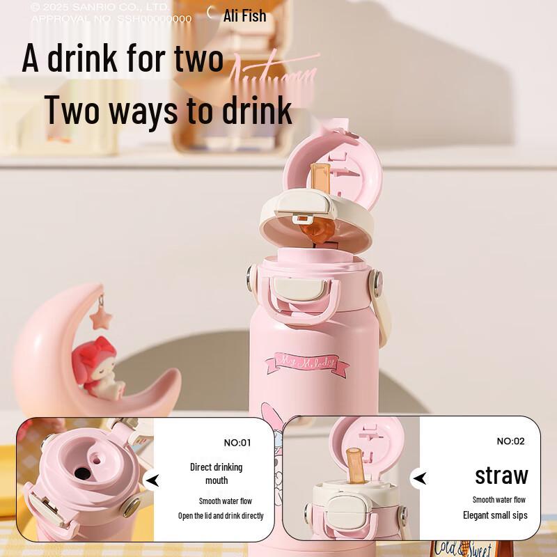 BEDDYBEAR Bunny Melody Dual-Lid Insulated Mug for Kids